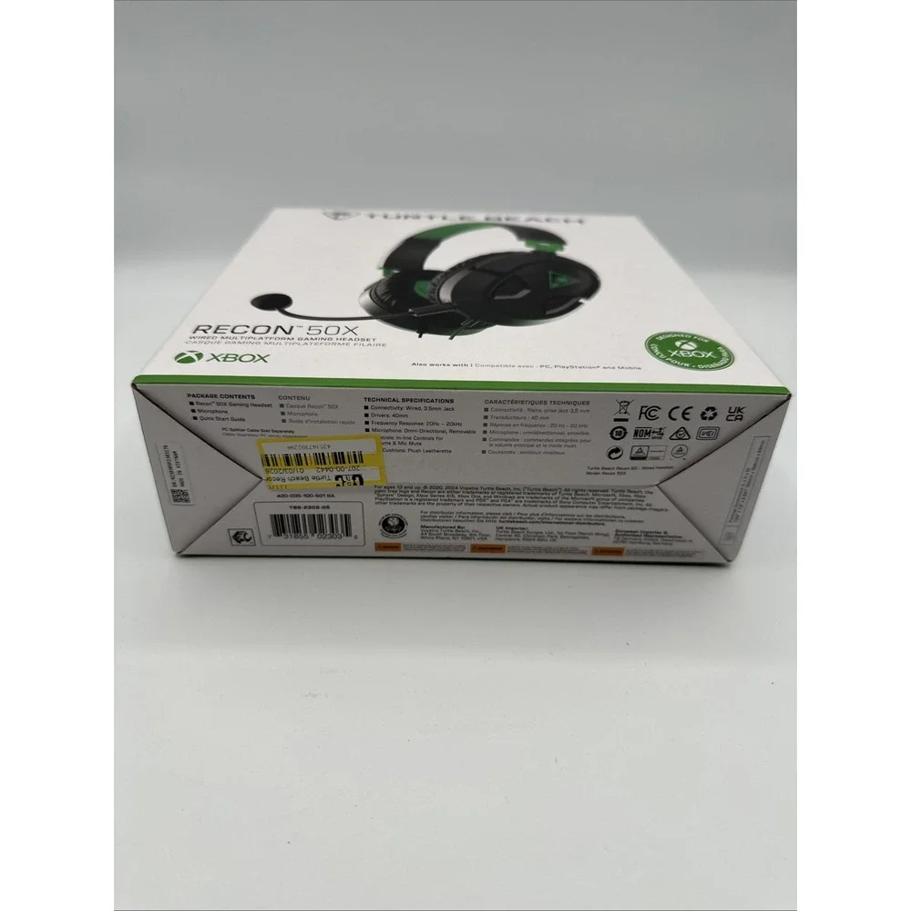 Turtle Beach‎ Recon 50X Wired Gaming Headset Black & Green Designed for Xbox